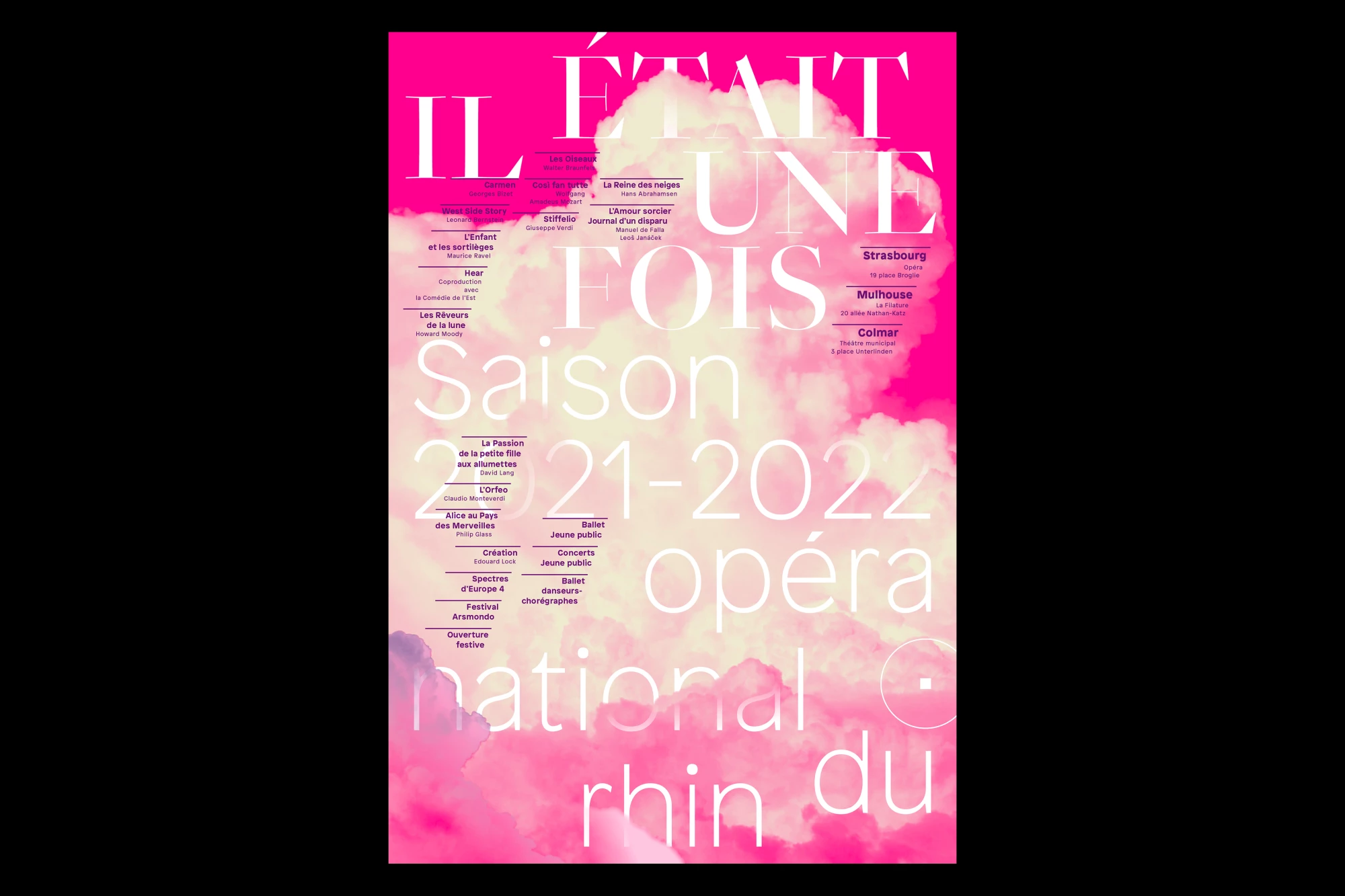 Léo Grunstein - Affiches et animations, Opéra national du Rhin, Identité, 2020