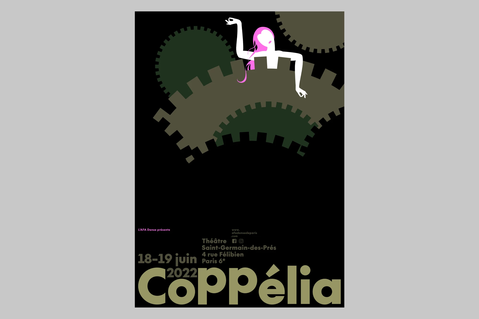 Léo Grunstein - Coppélia, Académie franco-américaine de danse de Paris, Affiche, 2024