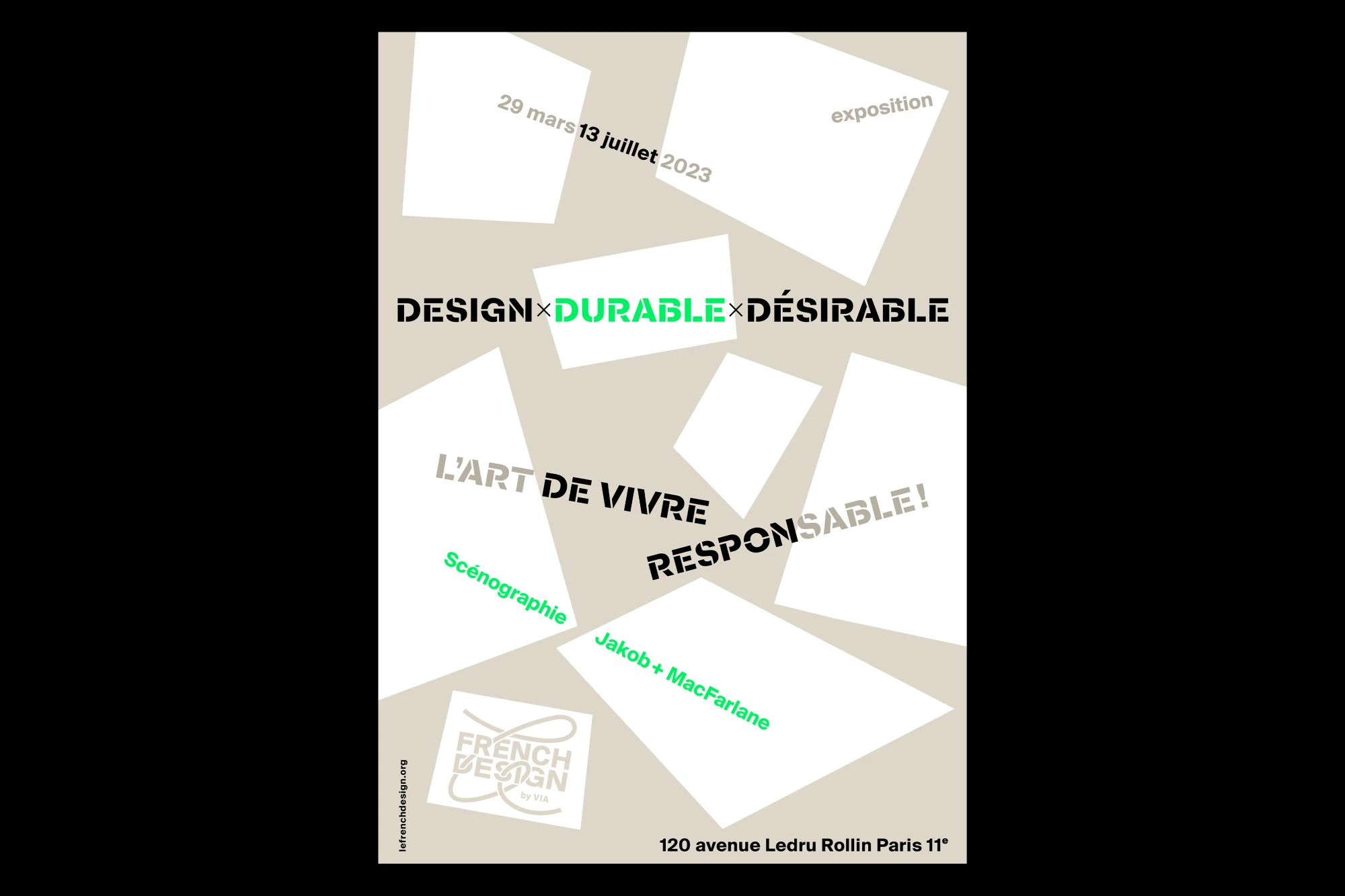 Léo Grunstein - Design x Durable x Désirable, Le French Design by Via, Affiche, Signalétique, 2023