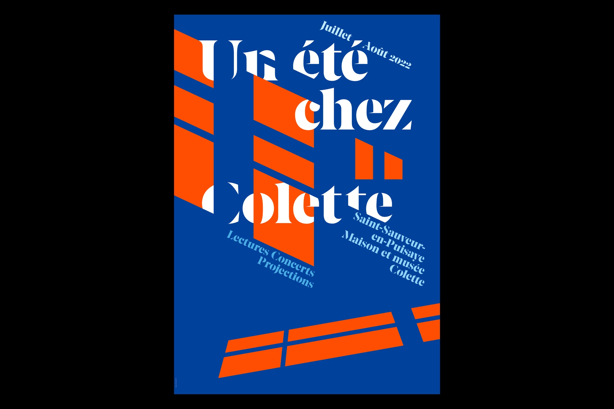 Léo Grunstein - Un été chez Colette, 2022, Maison de Colette, Affiche, Édition, Identité, 2022