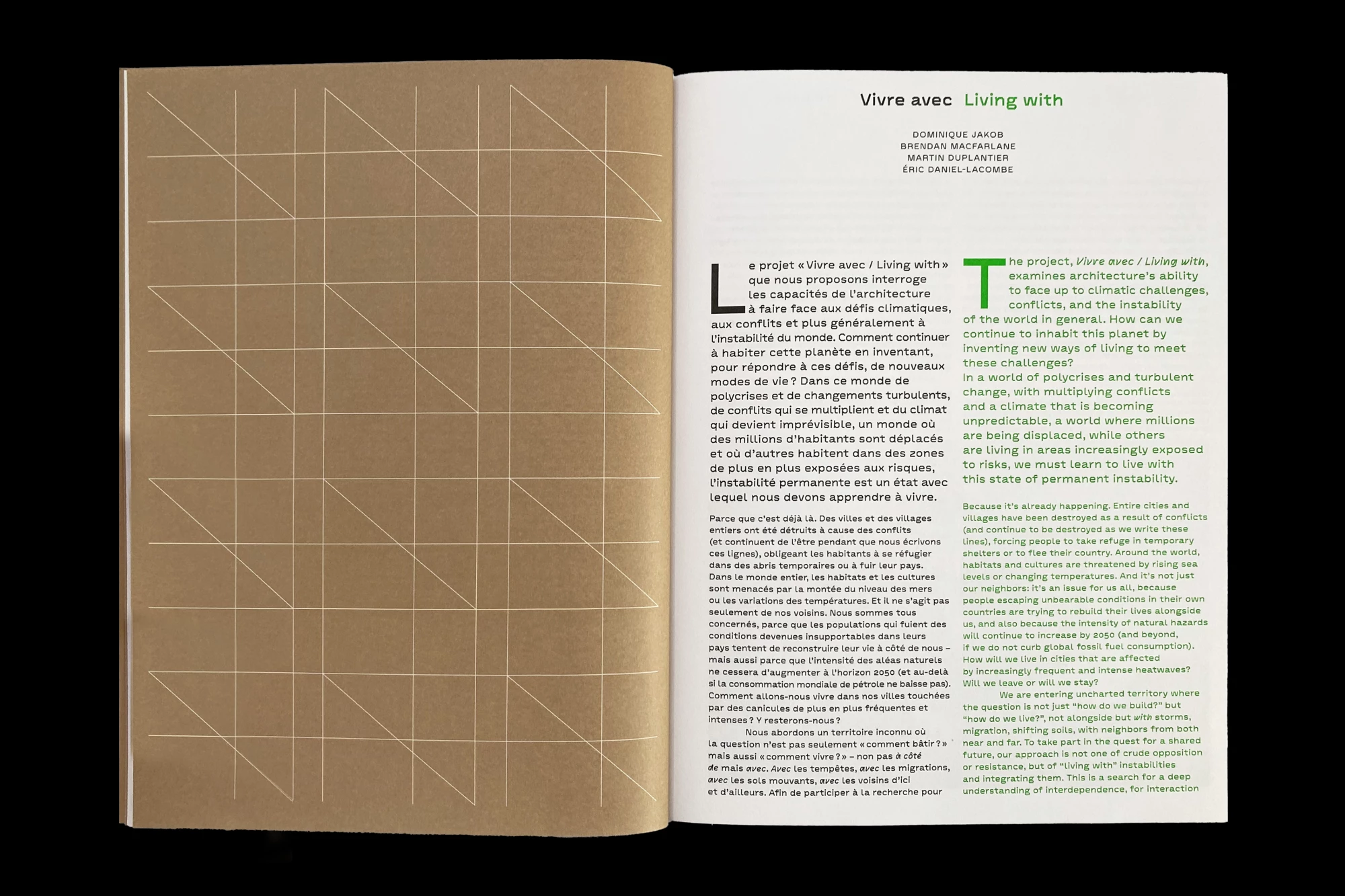Léo Grunstein - Vivre avec Living with, La Biennale di Venezia — Pavillon français de la 19e Biennale internationale d’architecture de Venise<br>Flammarion, Édition, Affiche, Identité, Signalétique, 2025