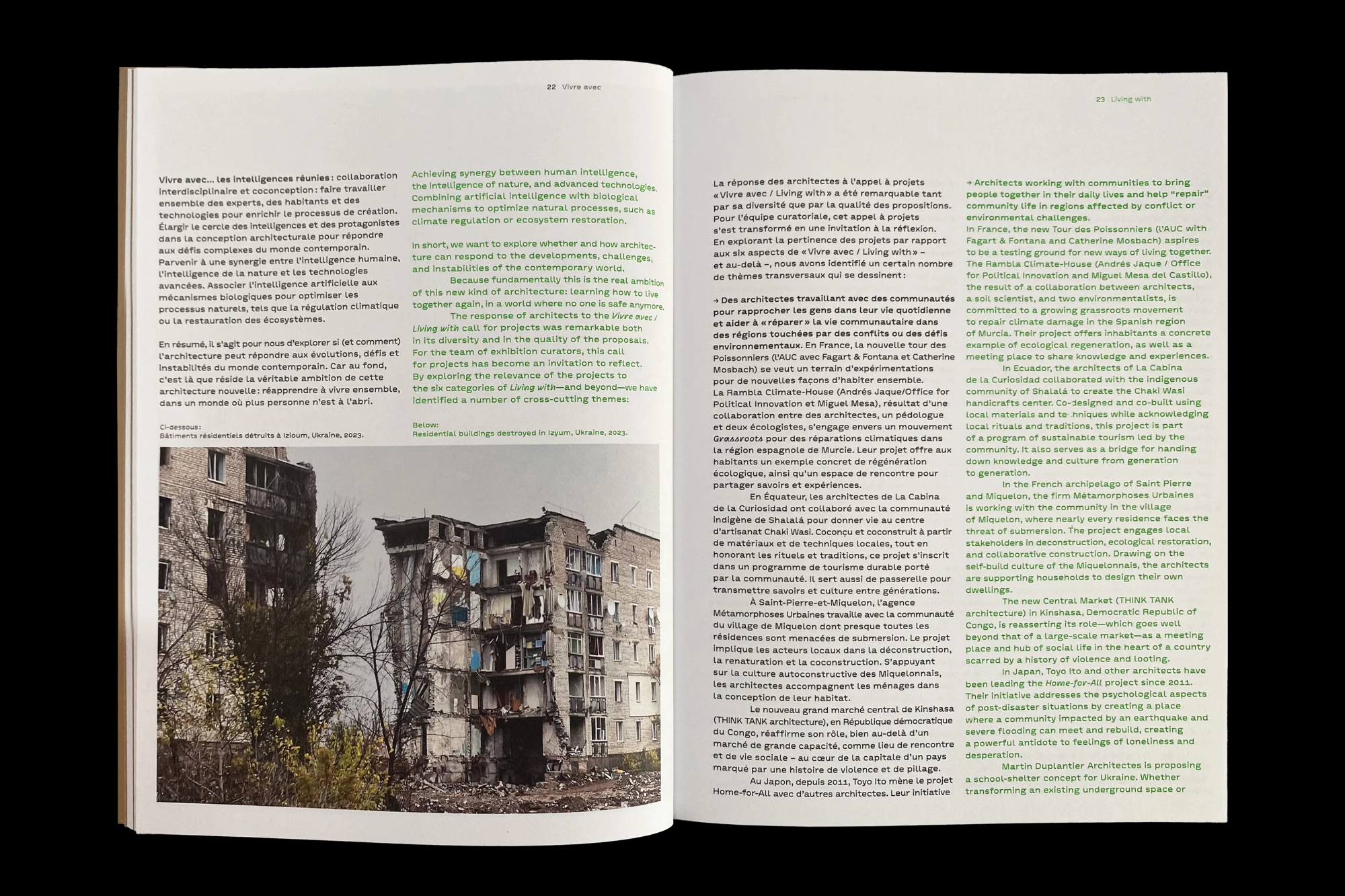 Léo Grunstein - Vivre avec Living with, La Biennale di Venezia — Pavillon français de la 19e Biennale internationale d’architecture de Venise<br>Flammarion, Édition, Affiche, Identité, Signalétique, 2025